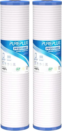 Vista 11 de PUREPLUS AP810 Filtro de agua de sedimentos ranurados para toda la casa, cartucho de repuesto para 3M Aqua-Pure AP810, AP811, AP801, AP801-C