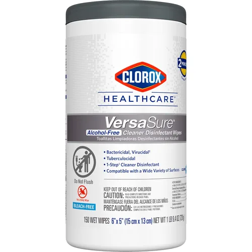 Vista 9 de CLOROX Healthcare VersaSure - Toallitas desinfectantes limpiadoras, 6 x 5 pulgadas, recipiente de 150 unidades (el paquete puede variar)