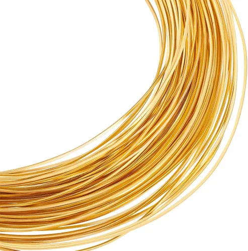 Vista 17 de BENECREAT Alambre de latón cuadrado de 16.4 pies – Alambre de cobre dorado medio duro calibre 15 para fabricación de joyas, cuentas y trabajo