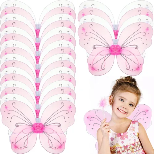 Vista 13 de Chivao Fairy Wings Butterfly Girl Halloween Costume