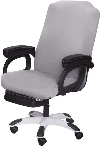 Vista 10 de SARAFLORA - Funda para silla de oficina - Grande, color negro - Funda extraíble para computadora con cremallera, universal, giratoria