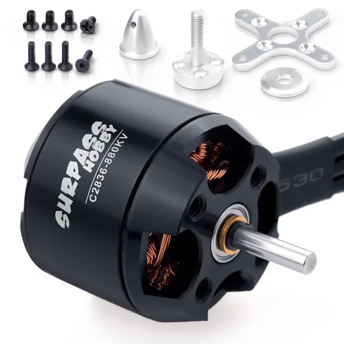 Vista 8 de Surpass C2836 1120KV Motor sin escobillas para aviones RC Ala fija