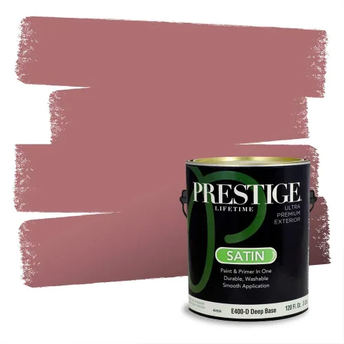 Vista 22 de Prestige Paints Pintura exterior e imprimación en uno, 1 galón, plano, coincidencia comparable de Valspar* Amber Rose*