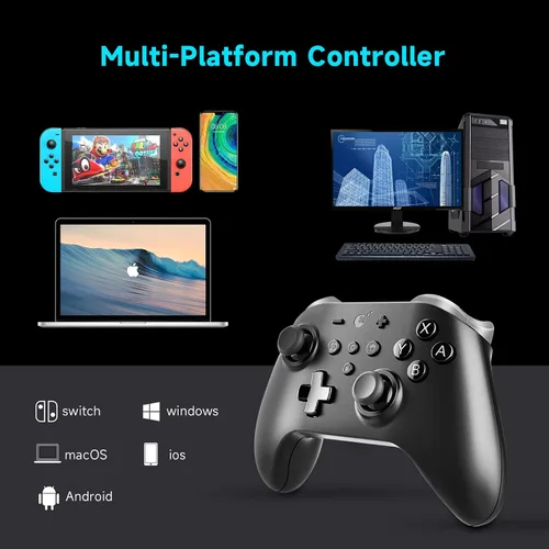 Vista 8 de GuliKit Hall Effect Sensing JoystickNo DeadzoneNo DriftingFPS Model Controller KingKong 2 Pro Wireless Bluetooth Gamepad for SwitchSwitch