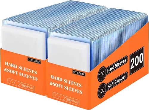 Vista 9 de 200 fundas para tarjetas de plástico duro, protector de tarjetas de béisbol