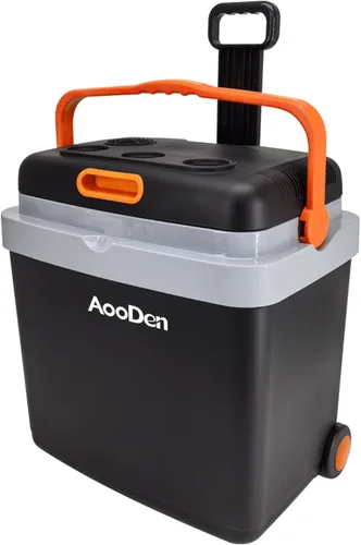 Vista 9 de Enfriador y calentador eléctrico para automóvil, capacidad de 24,7 litros, enfriador termoeléctrico sin hielo para viajes, camping, vehículos
