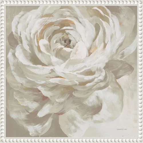 Vista 13 de Amanti Art Lienzo enmarcado para pared, 16 x 16 pulgadas, rosa neutra de Danhui Nai, lienzo enmarcado para pared, obras de arte de flores
