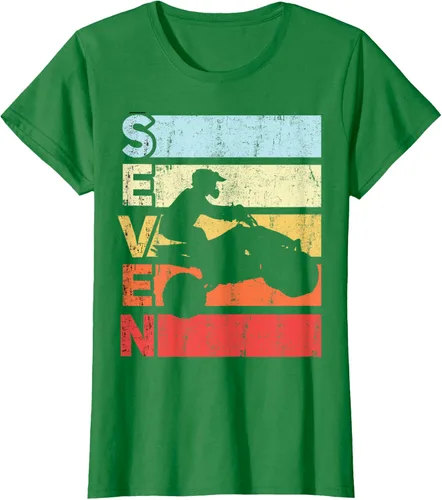 Vista 41 de ATV 7th Birthday Party ATV 4 Wheeler - Camiseta de cumpleaños temática cuádruple Negro