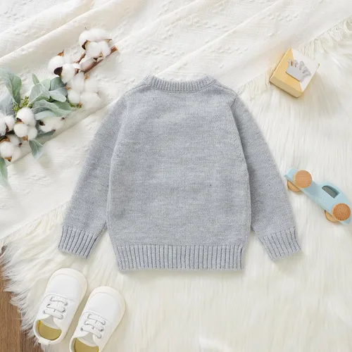 Vista 3 de Karwuiio Suéter de punto de manga larga para bebé y niño pequeño, ropa de otoño e invierno