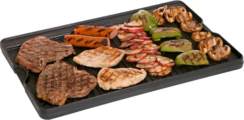 Vista 3 de Camp Chef Plancha reversible de hierro fundido pre-sazonado, superficie de cocción de 16 x 24 pulgadas
