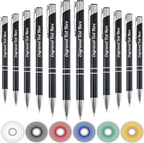 Vista 19 de Bolígrafos personalizados a granel con grabado sin nombre, bolígrafo de impresión personalizada, bolígrafo de metal pastel, regalo personalizado