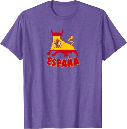 Vista 45 de Spain Espana with Bull and National Flag/Present T-Shirt Asphalt Grey