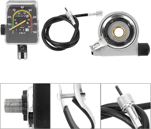 Vista 8 de Velocímetro, cuentakilómetro, cuentakilómetro, cuentakilómetro, cuentakilómetro mecánico resistente, no requiere batería para 26 pulgadas, 27.5