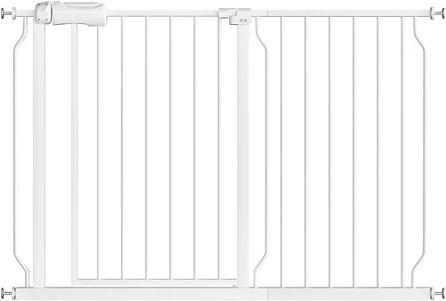 Vista 23 de Fairy Baby Extensiones de 4.72 pulgadas para caminar a través de la puerta del bebé, cierre automático, color blanco