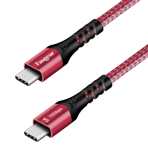 Vista 8 de Fasgear Cable USB C a USB C de 1.6 pies, tipo C USB 3.1 Gen 2 10Gbps 4K @60Hz Salida 5A 100W Entrega de energía de carga rápida (PD), para estación