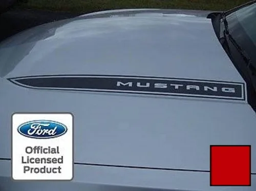 Vista 2 de Hood Spears - Paquete de calcomanías gráficas compatibles con Ford Mustang Stripe - LOA negro (mate) - CBM (se adapta a 2010-2012) [Juego de 2]