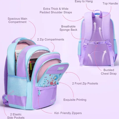 Vista 3 de Fimibuke Mochila infantil para niños, mochila espacial impermeable con caja A1.space Negro