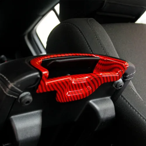 Vista 4 de crosselec Reposabrazos de fibra de carbono rojo con mango de caja de tazón, accesorios de decoración interior para Dodge Charger 2011-2021/Chrysler