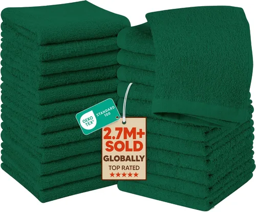 Vista 24 de Utopia Towels Juego de 12 paños de algodón – 100% algodón hilado en anillo, paños de franela de alta calidad, altamente absorbentes y suaves al
