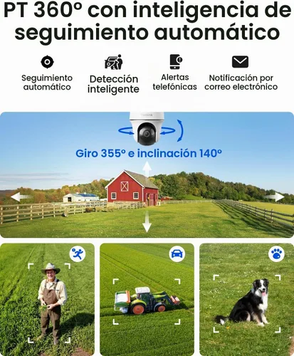 Vista 2 de REOLINK 2K+4G LTE cámara de seguridad celular inalámbrica al aire libre