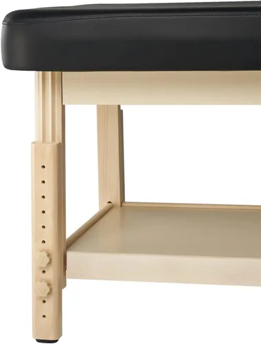 Vista 6 de MT Massage Harvey Comfort - Mesa de masaje estacionaria de madera de 30 pulgadas, color negro, altura ajustable, plana, terapia física, salón