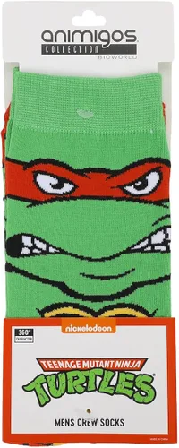 Vista 5 de Bioworld Teenage Mutant Ninja Turtles Animigos Mens Crew Socks