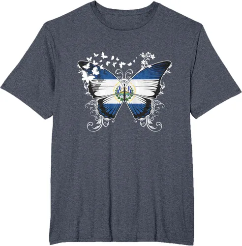 Vista 75 de Camiseta Salvadoreña Bandera El Salvador, Negro