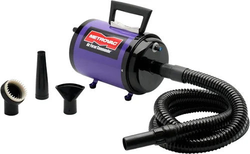 Vista 7 de METROVAC AFTD-3V Air Force Commander Secador de aseo de mascotas de velocidad variable Rosa Soplador de pelo de perro de alta velocidad 4.0 HP USA