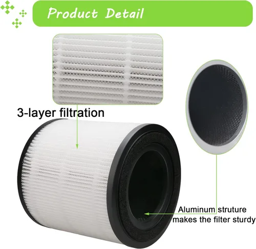 Vista 6 de Paquete de 2 filtros de repuesto 3389 compatibles con BISSELL para MYair + y para MYair HUB 2905A y 3179A, número de pieza 3389