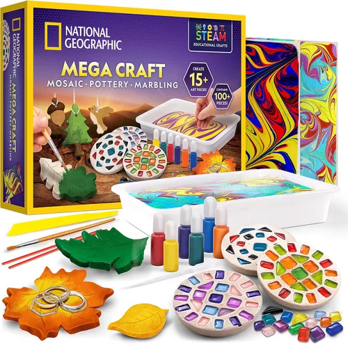 Vista 8 de NATIONAL GEOGRAPHIC - Kit de manualidades de arcilla para modelar – Arcilla seca al aire para niños, kit de manualidades con arcilla de 2 libras