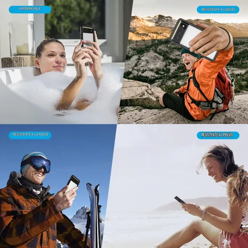 Vista 8 de Lanhiem Funda para Google Pixel 6, impermeable IP68 a prueba de polvo con protector de pantalla integrado, funda protectora de cuerpo completo