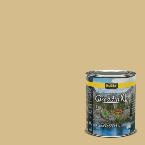 Vista 180 de Rodda Paint CASCADIA XL Pintura e imprimación satinada exterior en uno, cuarto de galón, otoño niño