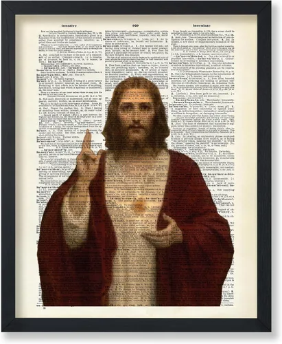 Vista 25 de Poster Master Póster de retrato vintage, impresión cristiana retro, regalo para religiosos, amigos, cara de Jesucristo, sudario de Turín, Biblia