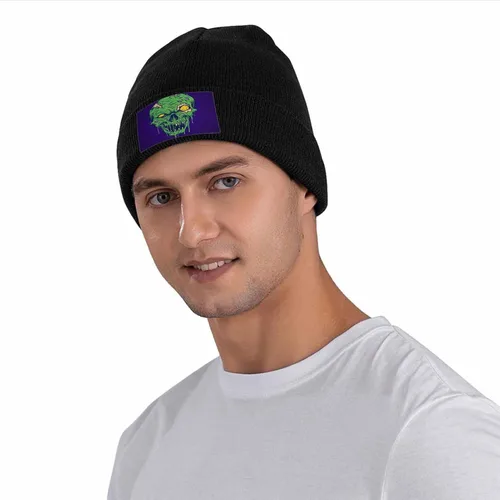 Vista 5 de Warm Winter Hat and Stylish Black Knitted Beanie for Men and Women, Egg Chicken Elegant Minimalist Beanies Cap