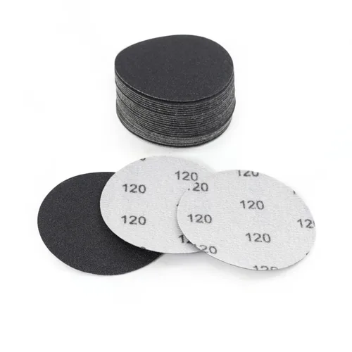 Vista 15 de MAXMAN 30 discos de lijado de 3 pulgadas, 60 granos gancho y bucle papel de lija profesional de carburo de silicio, húmedo seco pulido para madera