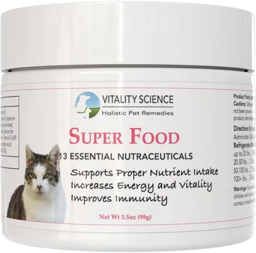 Vista 6 de Vitality Science Súper alimento para gatos Suplemento multivitamínico y mineral de alta potencia Aumenta la energía y la vitalidad 100%