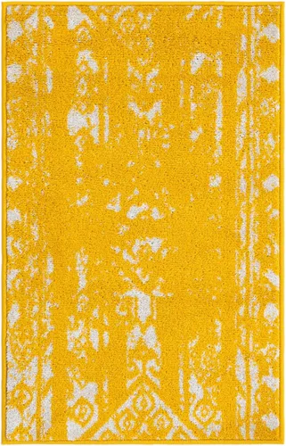 Vista 68 de Unique Loom Lennon Collection - Alfombra de área Zal (2 pies x 3 pies 1 pulgada, rectangular, gris y marfil)