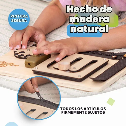 Vista 7 de deMoca - Tabla de actividades para niños pequeños de 1 año, juguete de Naturaleza - Mini