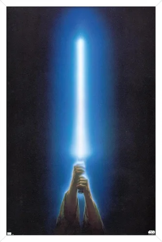 Vista 12 de Trends International Star Wars: Original Trilogy - Póster de pared con sable de luz azul, 22.4 pulgadas de largo x 14.7 W, versión enmarcada