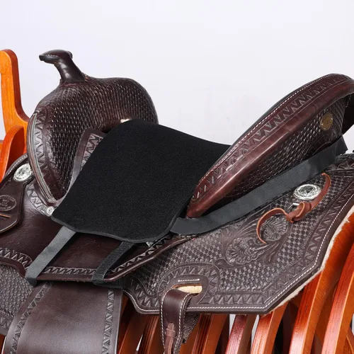 Vista 3 de Harrison Howard Western Saddle - Funda antideslizante para asiento de caballo con 2 bandas elásticas para las piernas