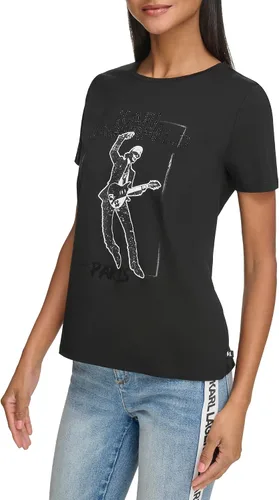 Vista 3 de Karl Lagerfeld Paris Women's Logo Tee Top