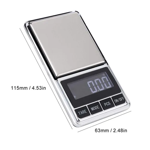 Vista 6 de High Precision Mini Digital Jewelry Scale, 200g/0.01g Portable Electronic Gram Weighing for d, Silver, Gems, and Precious Stones