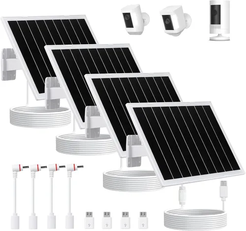 Vista 10 de Panel solar de 8W para cámaras de seguridad recargables de anillo/Eufy/Wyze