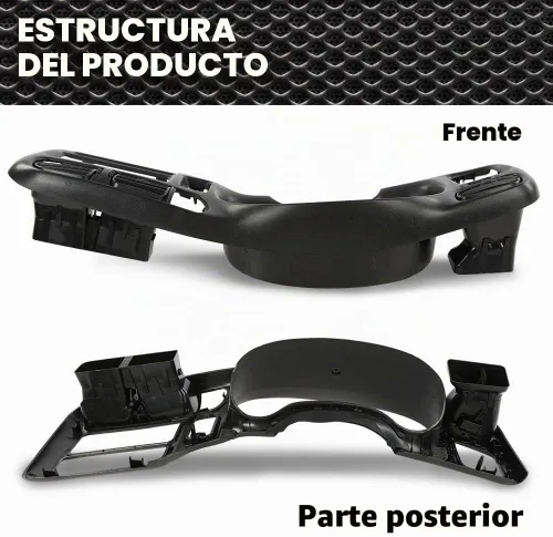 Vista 3 de CROSSDESIGN - Cubierta para tapa de tablero de instrumentos con borde de bisel de radio, borde negro para tablero no apto
