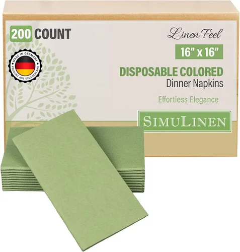 Vista 8 de SimuLinen Servilletas de Cena Desechables Amethyst - Servilletas de Papel Moradas con Sensación de Lino Similar a Tela para Bodas, de Lujo 16"x16