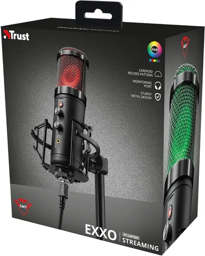 Vista 14 de Trust Gaming GXT 256 Exxo - Micrófono de transmisión USB para PC, portátil y PS4, color negro
