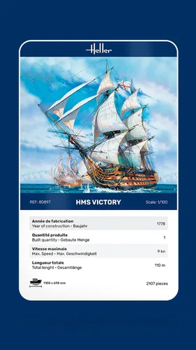 Vista 6 de Heller HMS Victory Boat Kit de construcción para más de 14 años