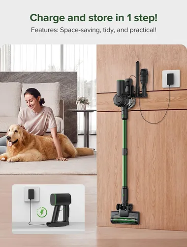 Vista 7 de Aspiradora Inalámbrica Vexilar, 550W/45Kpa/60Min, Aspiradora de Palo Inalámbrica con Auto-Soporte y Pantalla Táctil, 6-en-1, Aspiradora Ligera