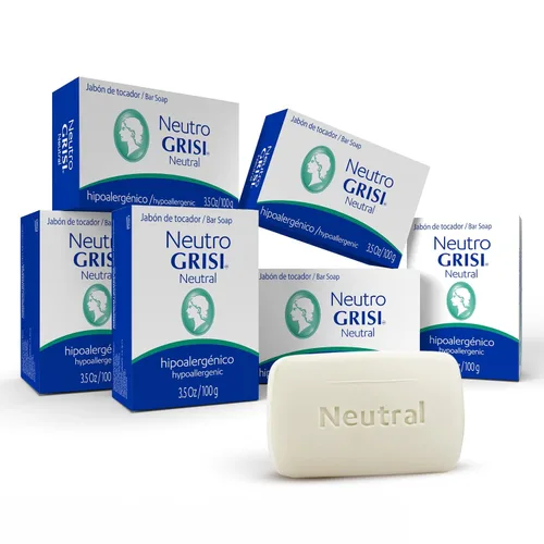 Vista 3 de 6pk - Jabón neutro - Hipoalergénico - Jabon Neutro - Grisi