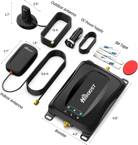 Vista 7 de HiBoost Amplificador de señal de teléfono celular para vehículos 5G 4G LTE Potenciadores para todos los operadores estadounidenses Verizon AT&T